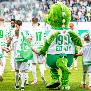 Maskottchen Eddy der SpVgg Greuther Fürth